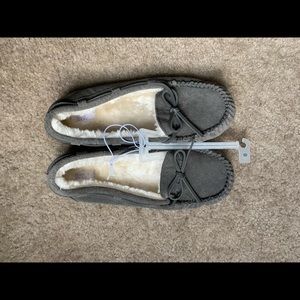 Grey Slipper Moccasins
